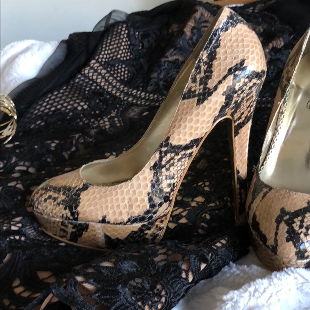 Like new BeBe python stilettos - Picture 2 of 4